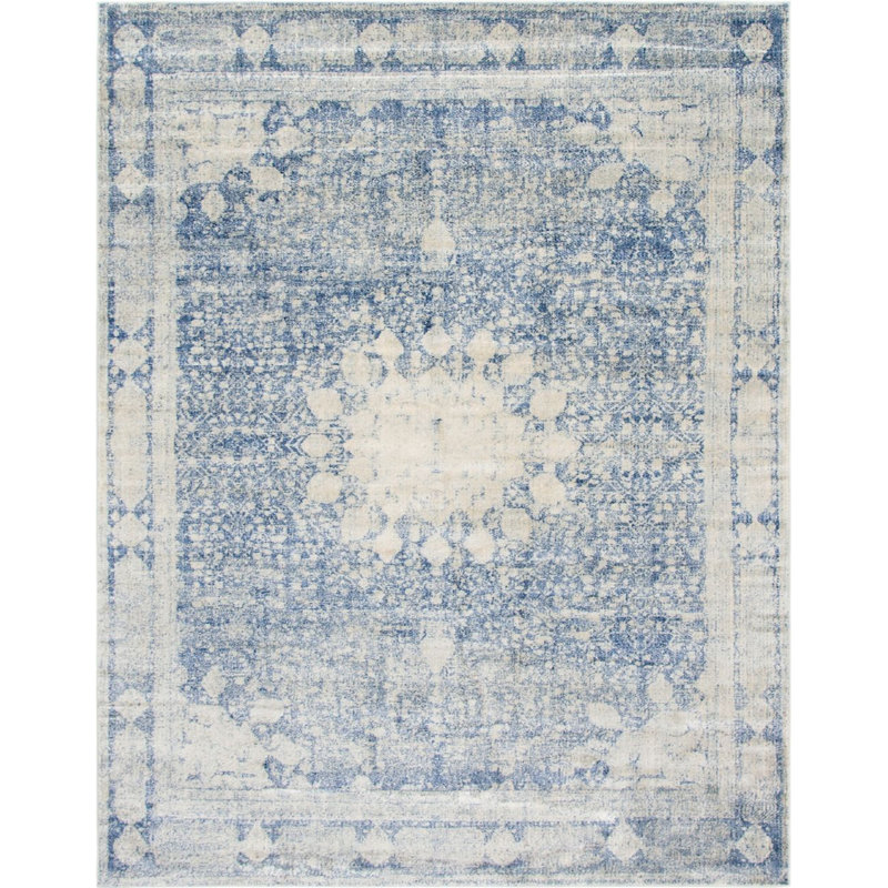 RugPal Carolina Oriental Flatweave Blue/Beige Area Rug Wayfair